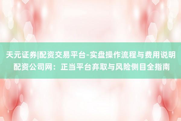 天元证券|配资交易平台-实盘操作流程与费用说明 配资公司网：正当平台弃取与风险侧目全指南