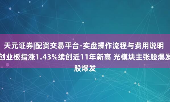 天元证券|配资交易平台-实盘操作流程与费用说明 创业板指涨1.43%续创近11年新高 光模块主张股爆发